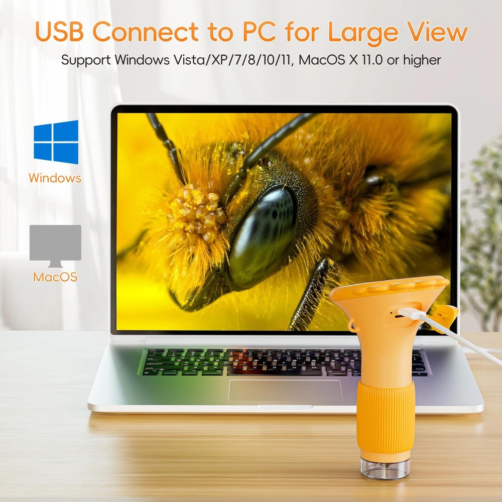 Handheld Digital Microscope for Kids 1000X Portable USB Science Camera