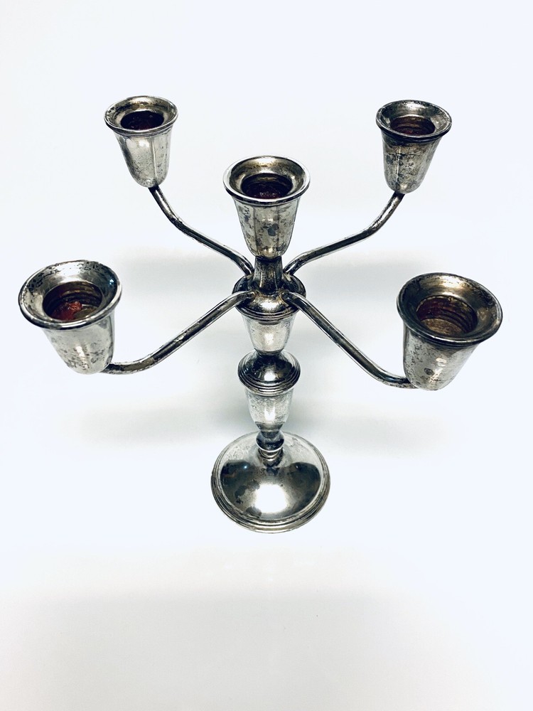 Fine Five Light Sterling Silver Candelabra By Empire