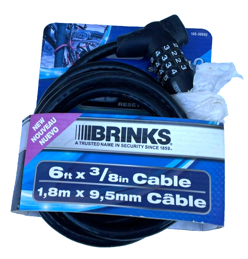 BRINKS High Security 6ft x 3/8" Cable, 165-38652