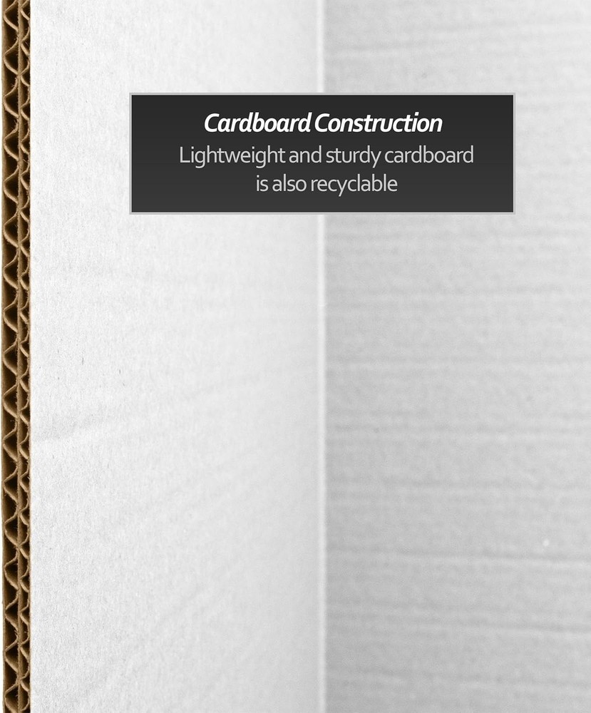 6 ft. Tall White Temporary Cardboard Folding Screen 4 Panel