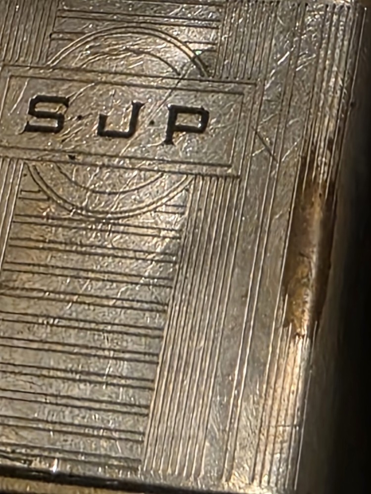 1950s Ronson Whirlwind Standard Lighter engraved with SJP (Untested)
