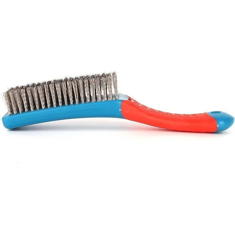 Heavy Duty Steel Wire Brush with Plastic Handle for Rust & Paint Removal