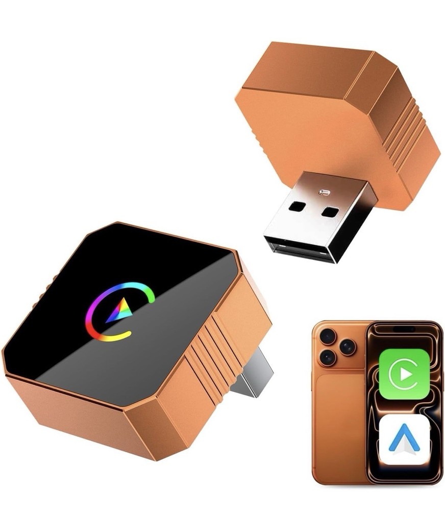 Aimoon Mini Wireless CarPlay Adapter Wired to Wireless Android Auto Plug Play