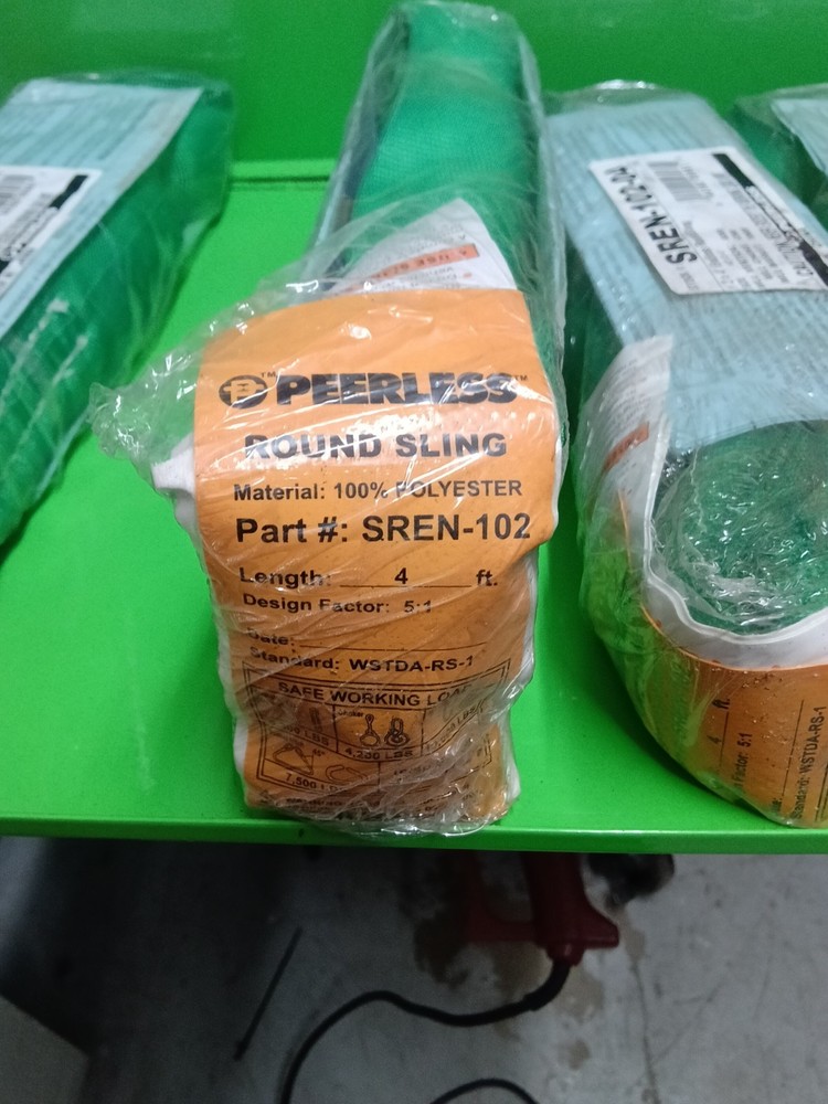 5 Straps SREN-102-04 PEERLESS #2X4' Straps (4NEW) 1 Used Endless Loop