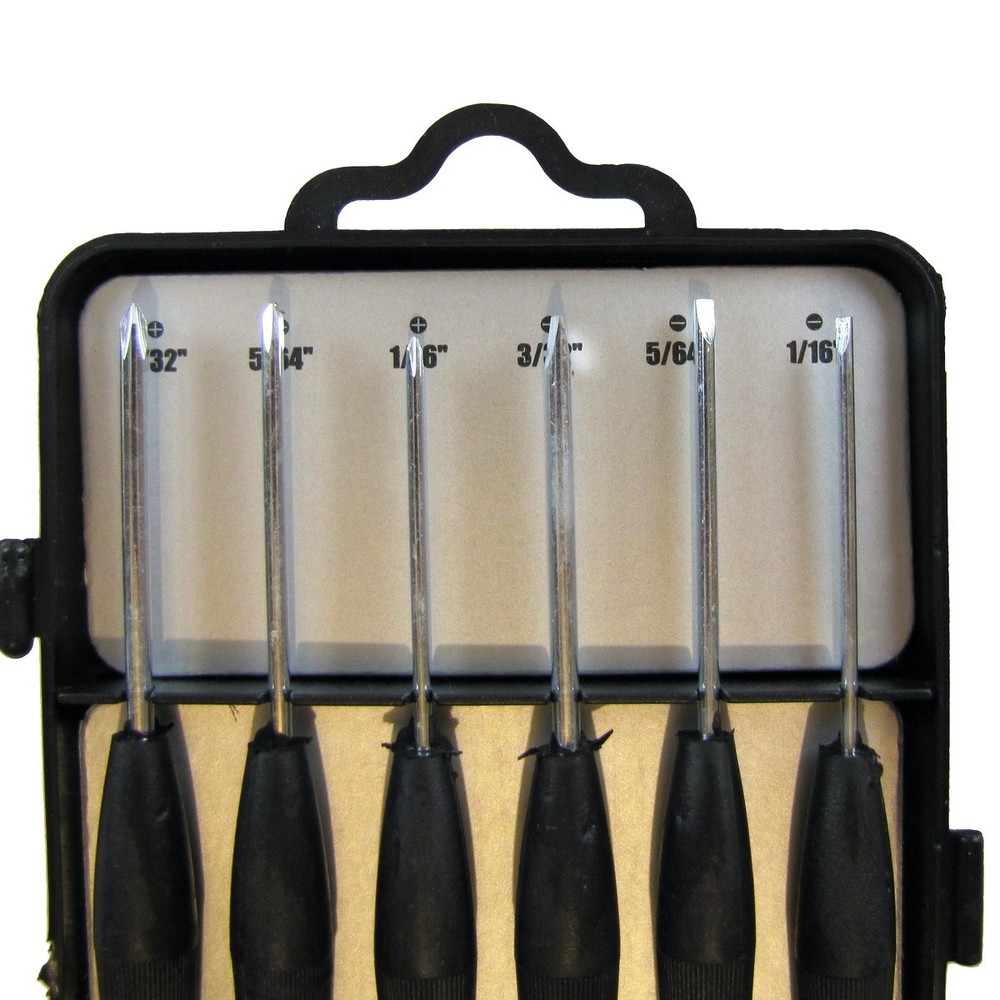 6pc Precision Small Phillips Flat Head Screwdriver Set Glasses Electronics Tool