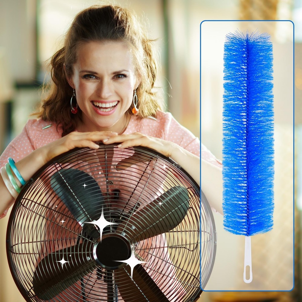 Sliner 2 Pcs Cobweb Duster Bendable Fan Duster Plastic Dust Cleaner Microfibe...