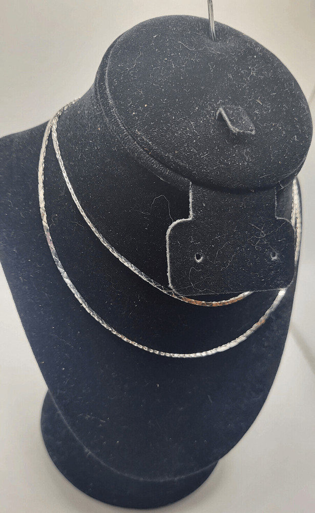 Signed Japan Silver Snake Chain Necklace 30in