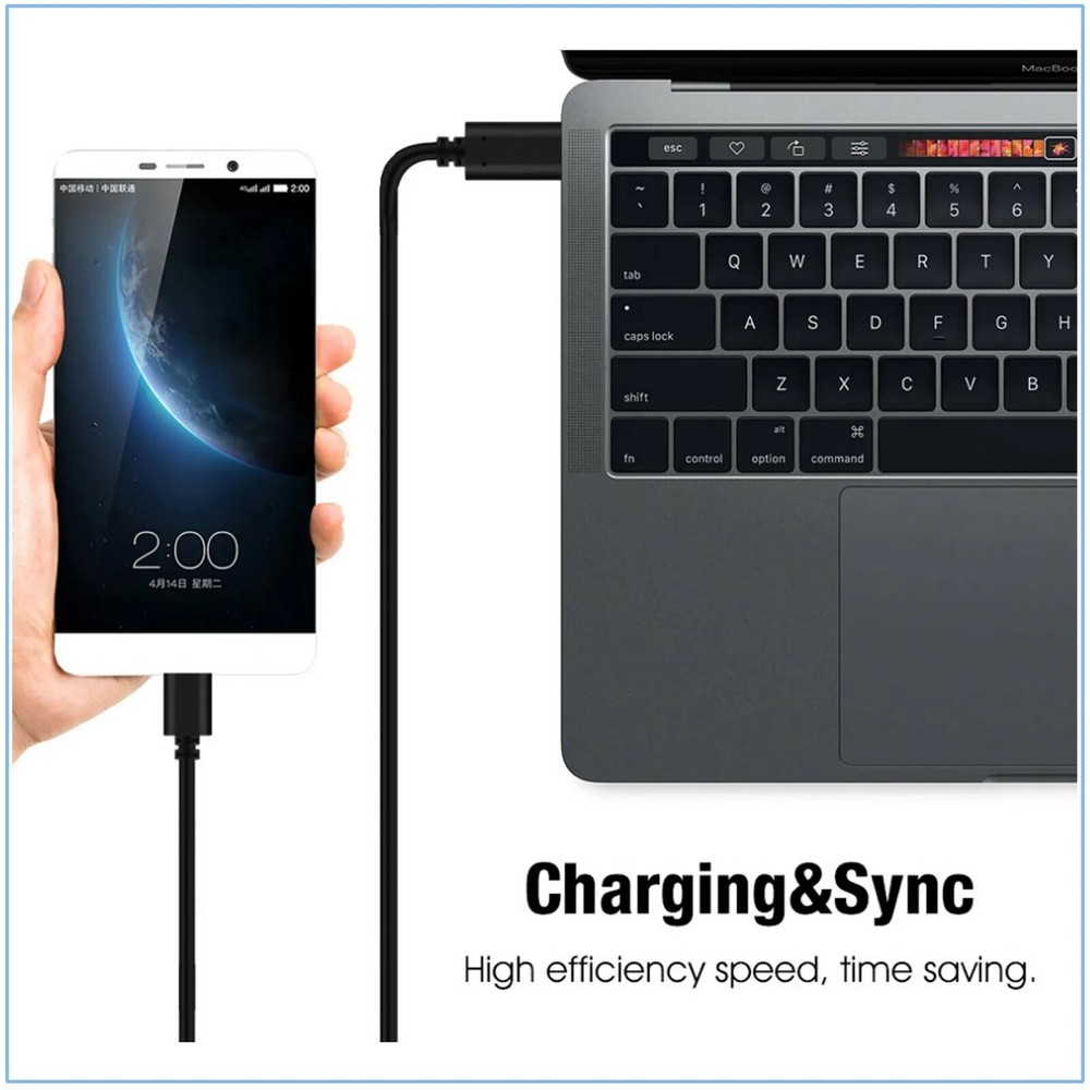 USB 3.1 USB-C Type C to Micro USB Male Sync OTG Charge Data Transfer Cable Cord
