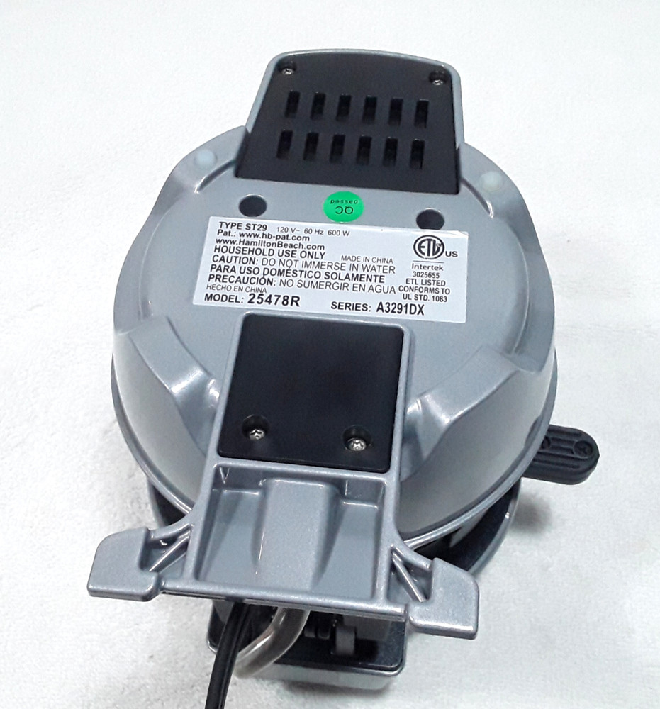 Hamilton Beach Quick Easy Breakfast Sandwich Maker 25478R Non Stick OPEN BOX