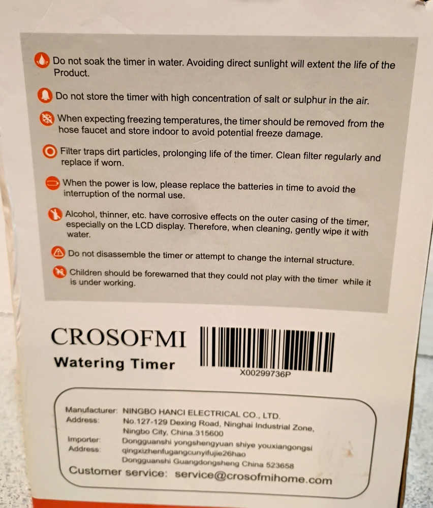 CROSOFMI Watering Timer