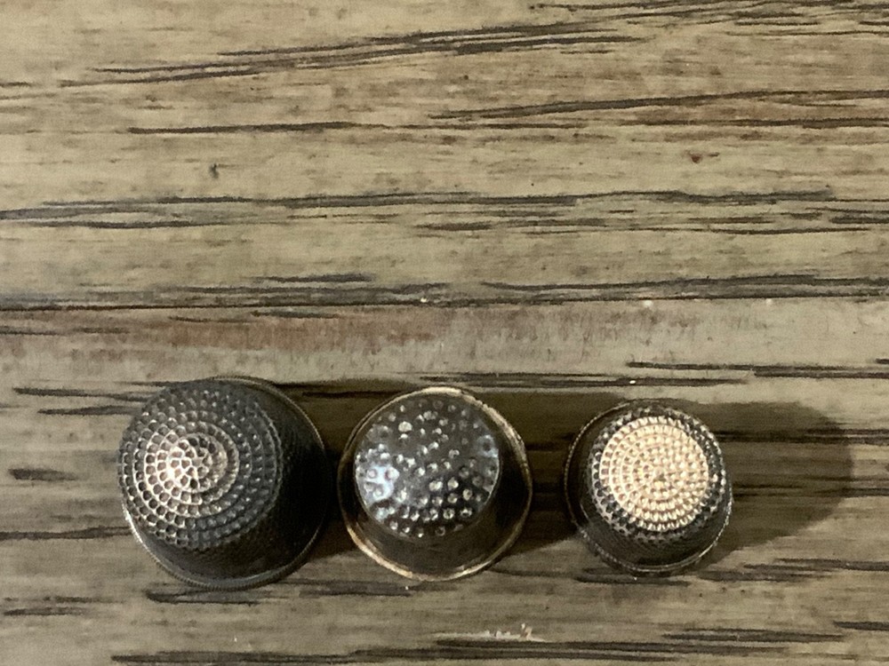 Three Sterling Silver Thimbles