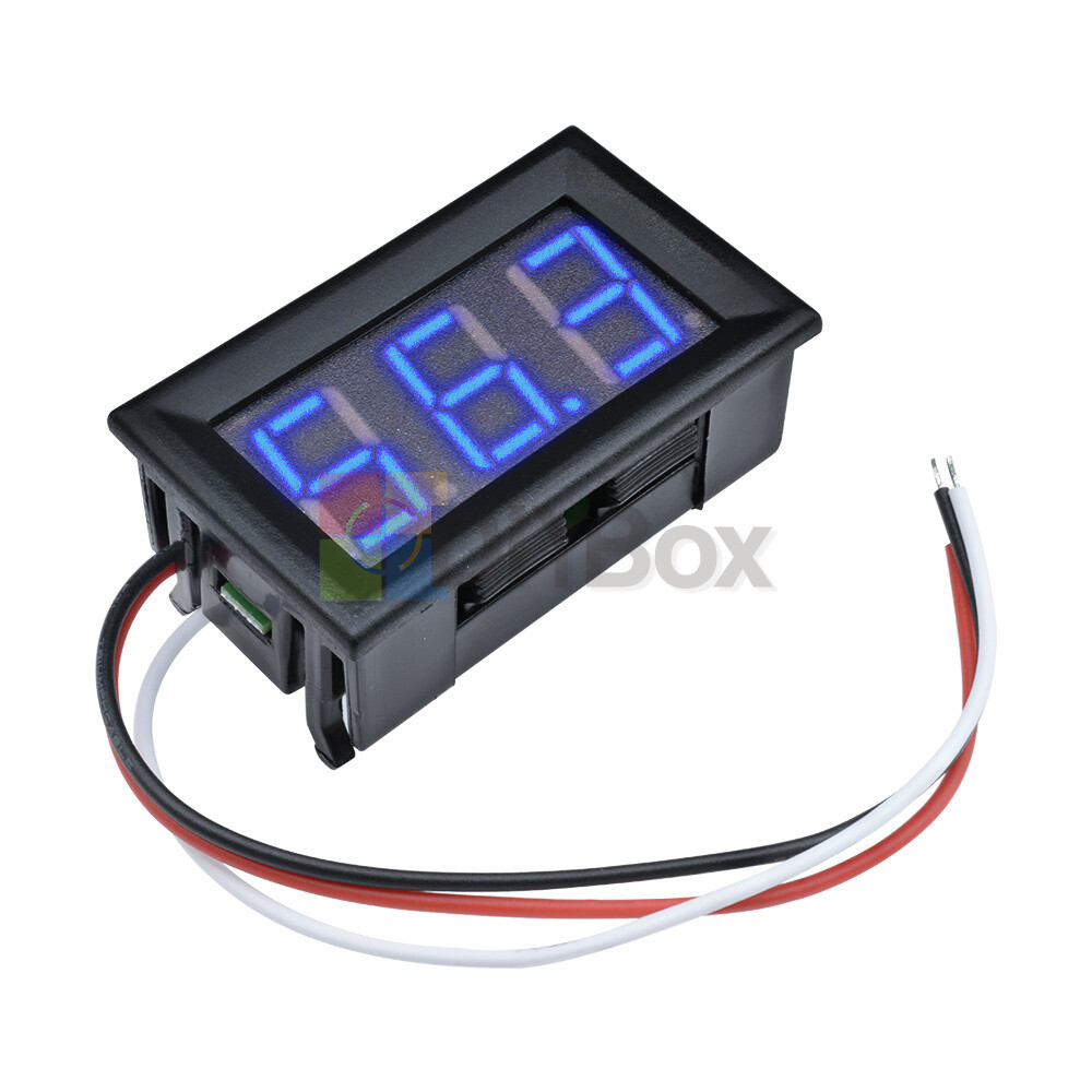 Mini Digital Voltmeter Blue LED Display DC 0V to 99.9V 3 Wires Volt Panel Meter