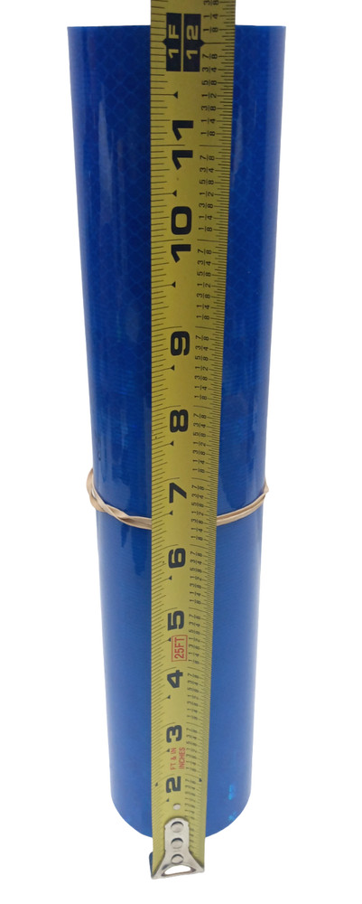Blue Diamond Reflector Sign Plotter Cutter Vinyl Caution Tape 12" x 5' Roll