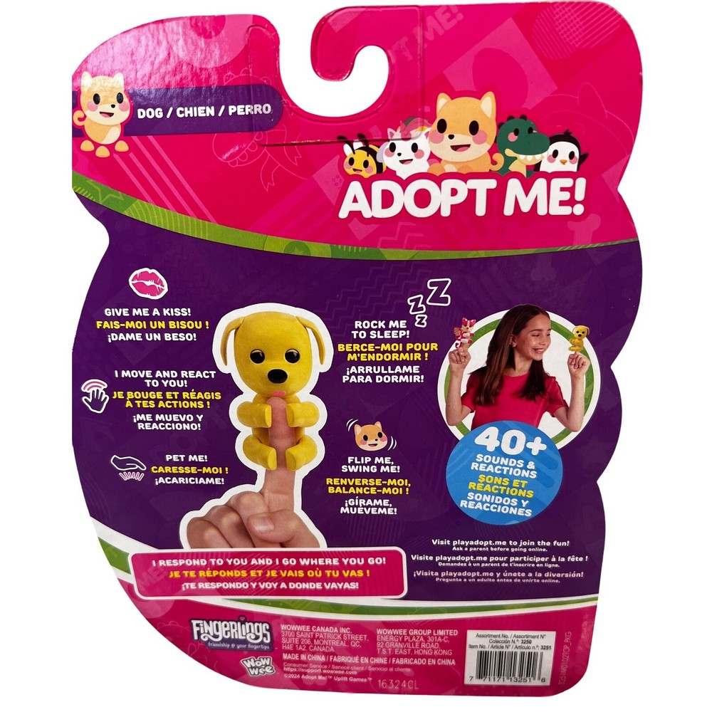 Fingerlings Adopt Me Interactive Dog 40 Sounds /Reactions