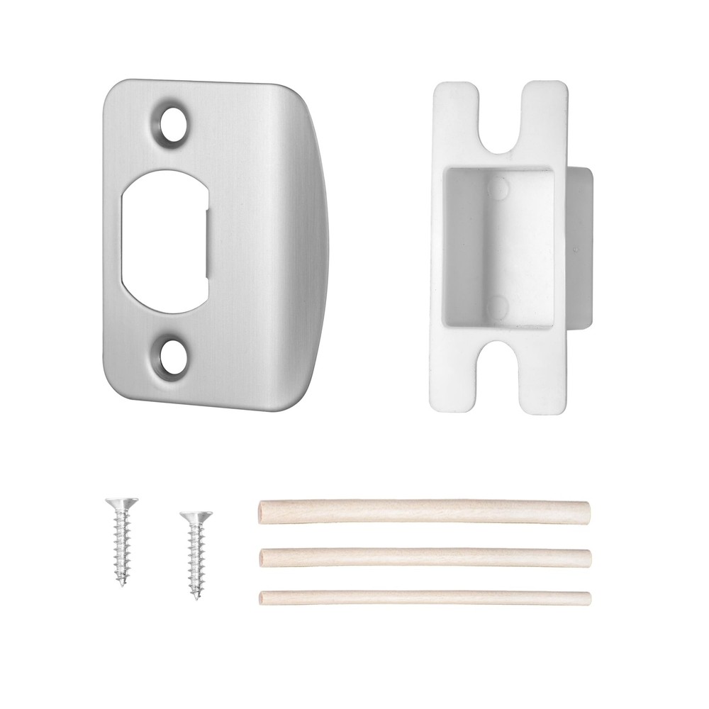 Newlaking Door Strike Plate for Interior Doors, 1 Pack, Brushed Nickel