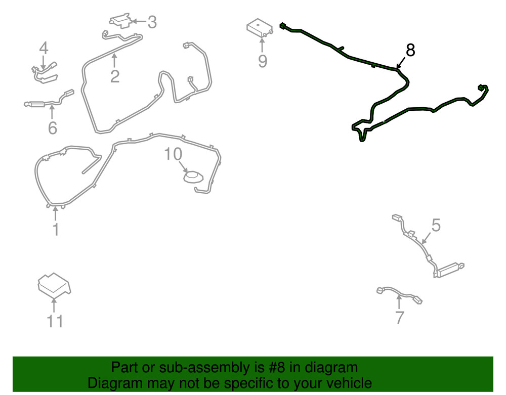 Genuine Ford Cable Assembly Extension FP5Z-18812-BA