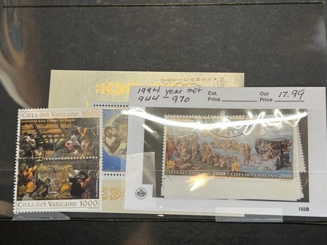 Vatican stamp 1994 year set used