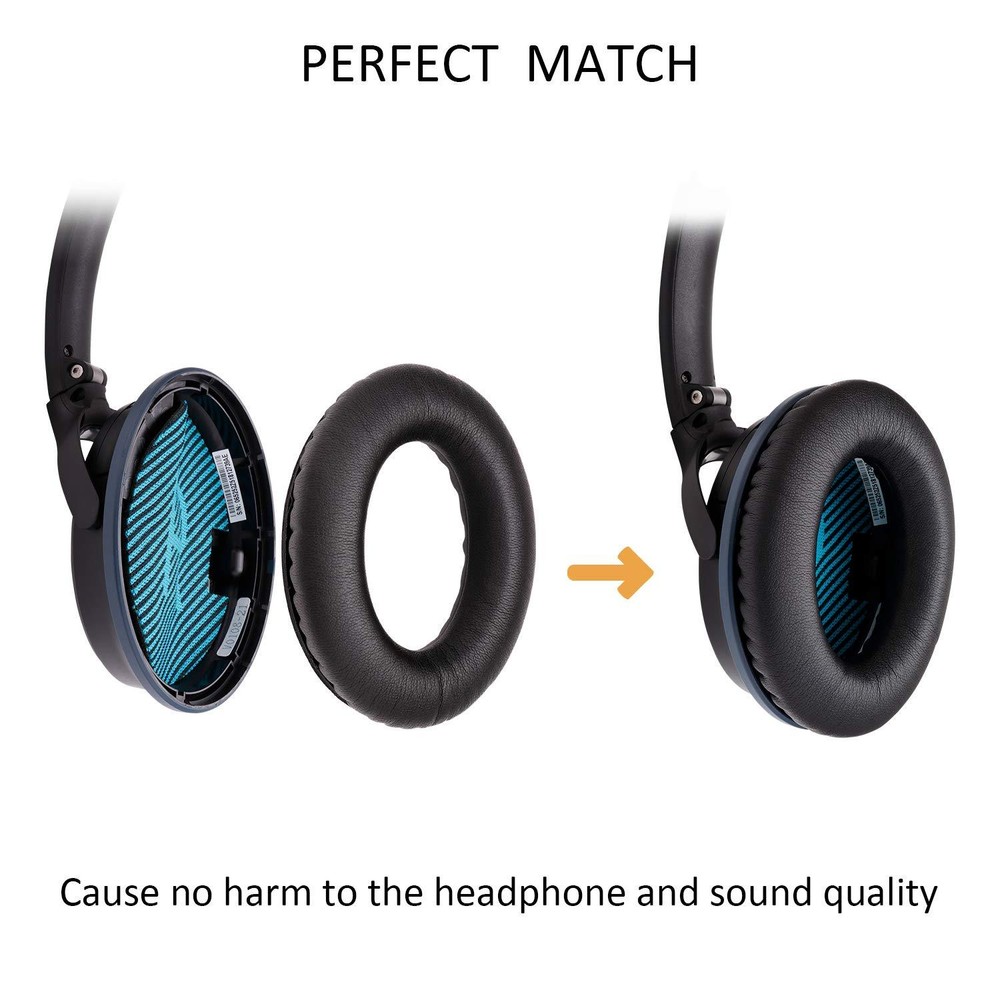 Ear Pad Cushion Replacement For Bose QC 2 Black!