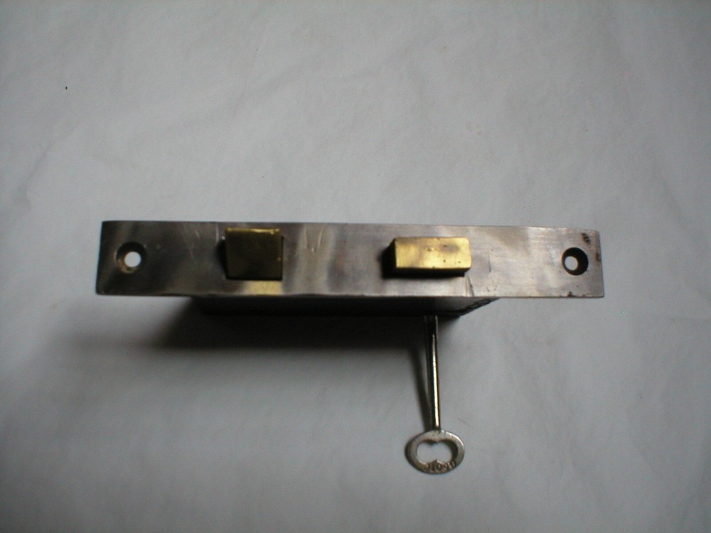 Antique Large Mortise Lock with Unique Decorative Case