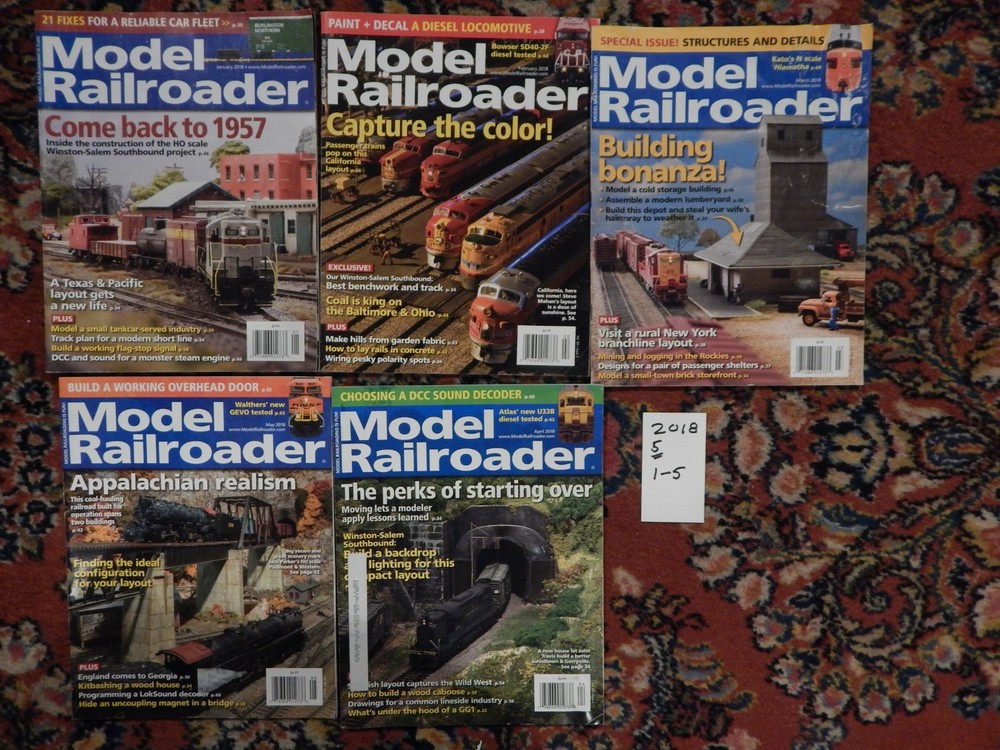 2016 2017 2018 Model Railroader magazine 29 issues total