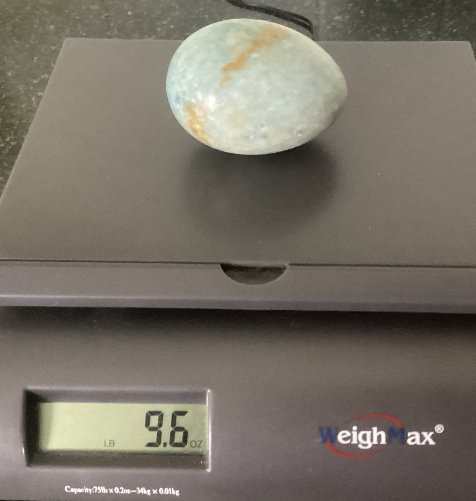 Vintage Blue / Brown Streak Granite Marble Stone 3” Egg