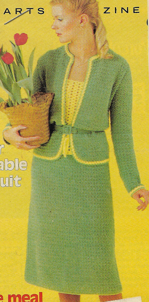 vintage, Lady's Suit & Camisole crochet pattern instructions