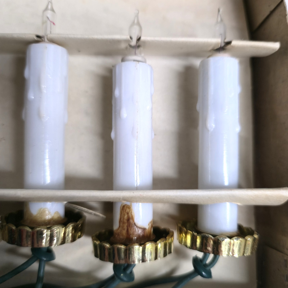 Vtg 2 Boxes Mr Christmas 10 Drip Candle String Lights 20 Lights Total