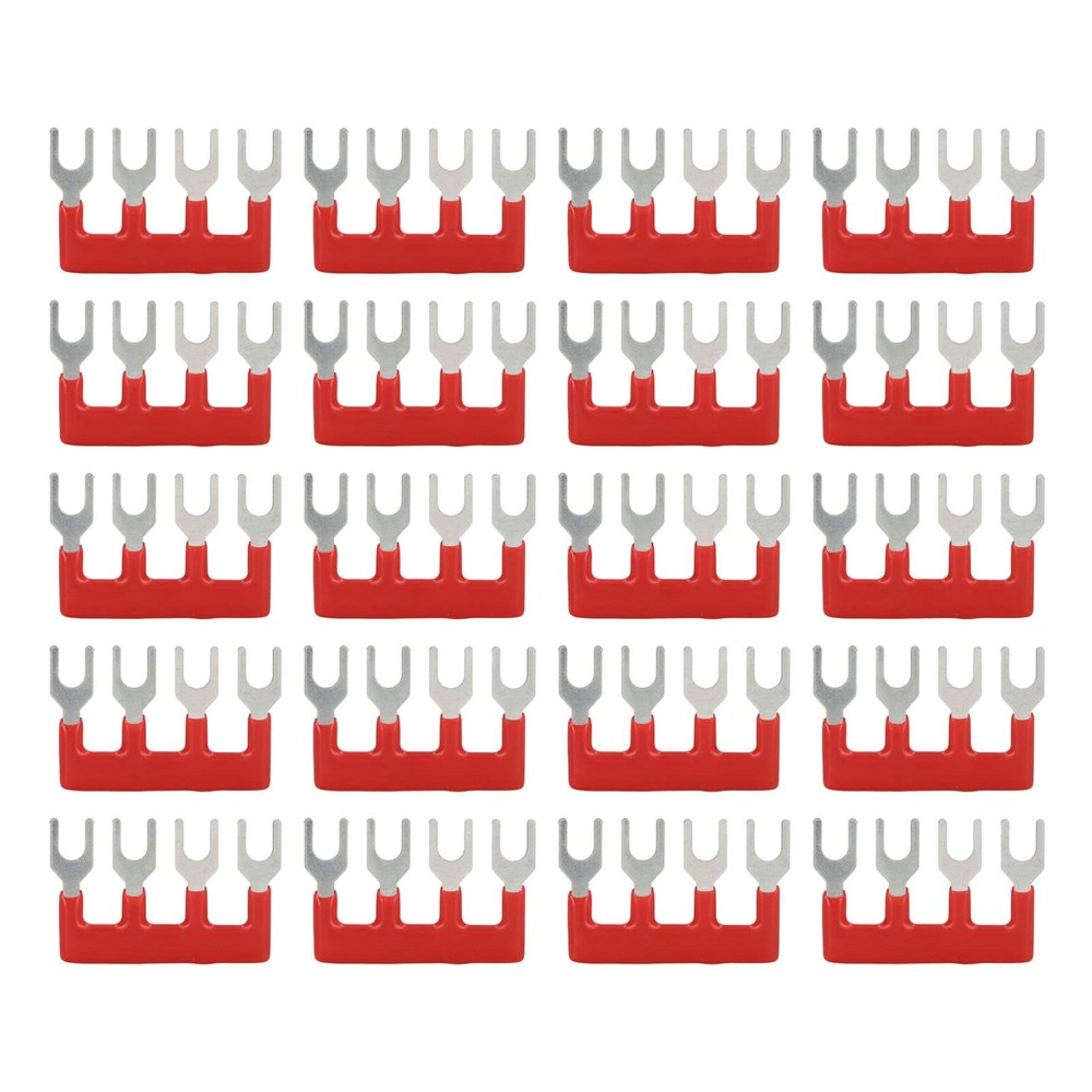 15 Pcs Jumper Block Terminal Strips, 100V 15A, Fork Type with PVC Shell, Cuttabl