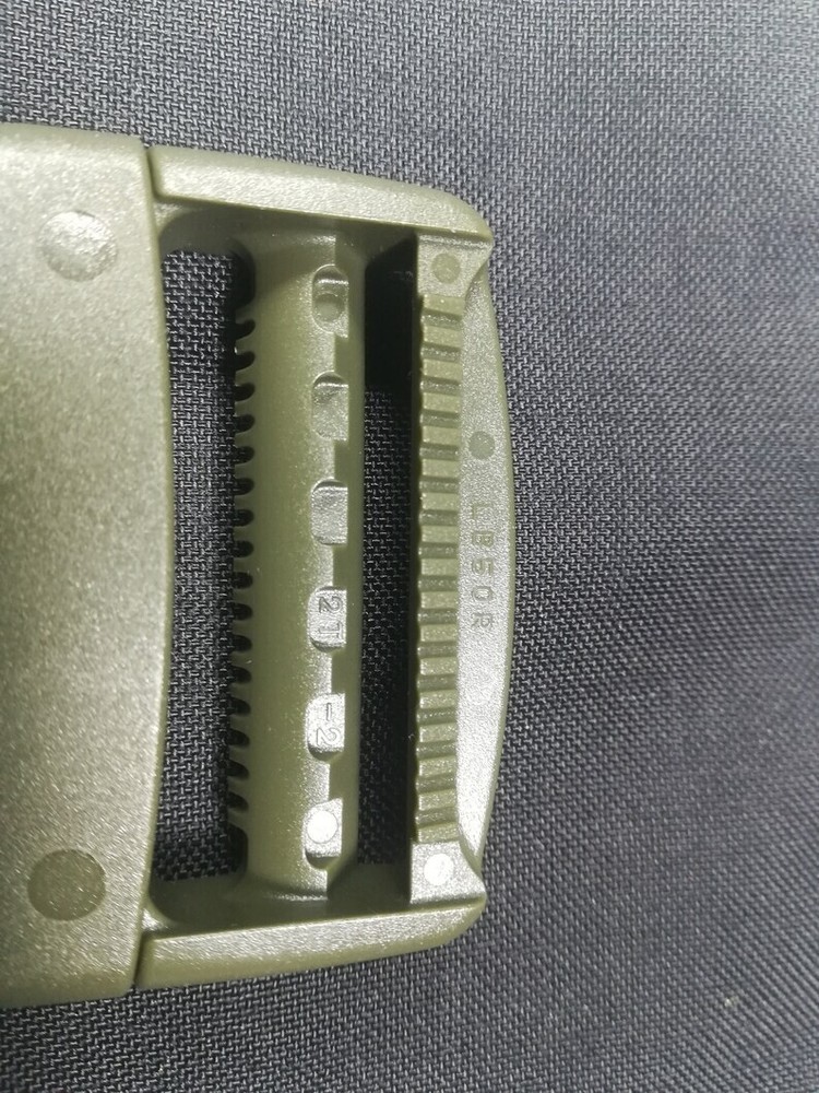 Ykk plastic side release buckles, single adjustable, 2 inch width, army green