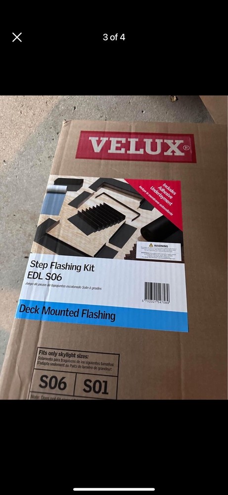 VELUX Solar Powered Curb Mount Skylight with blinds - Gray/White