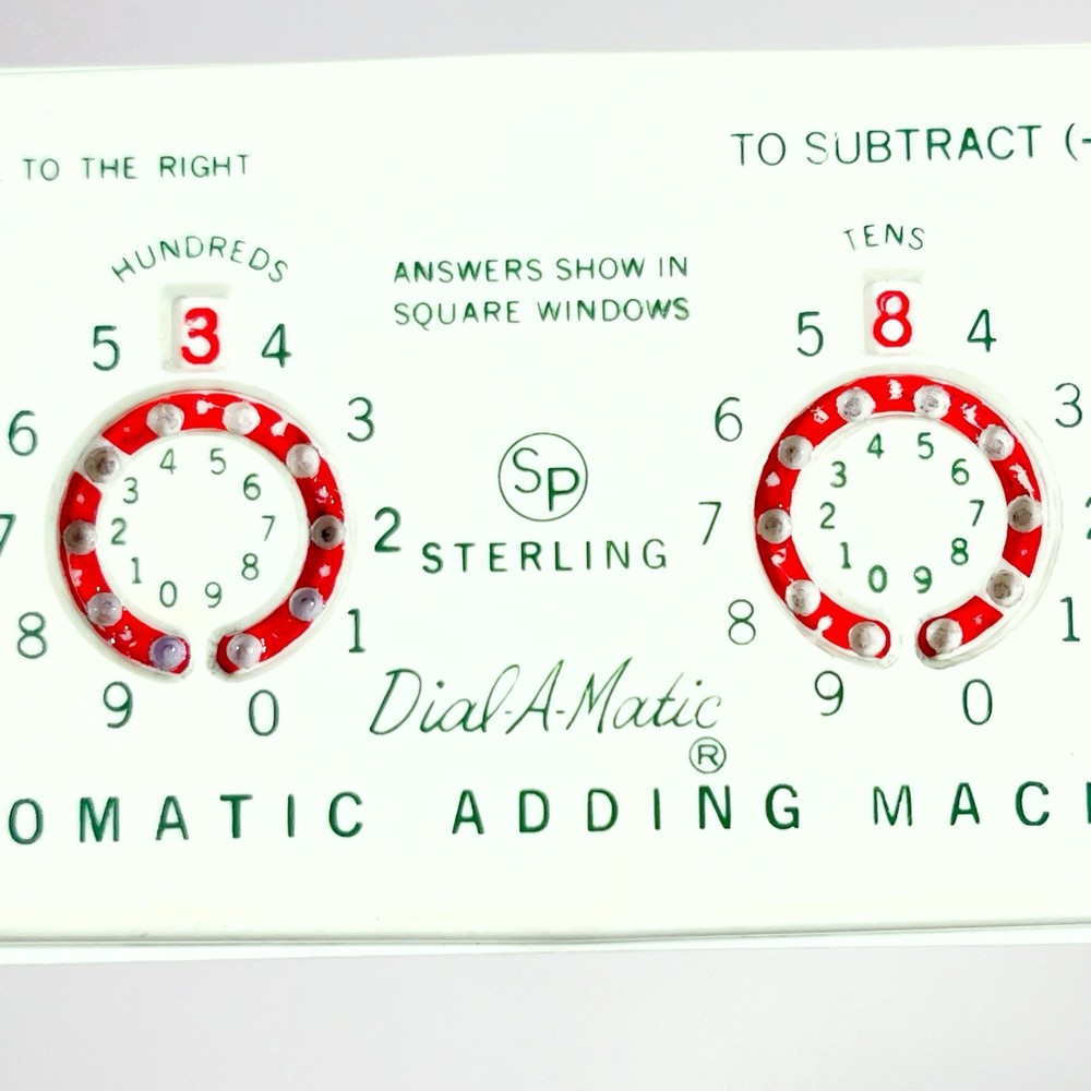 Sterling Dial-A-Matic Automatic Adding Machine Vintage No. 565