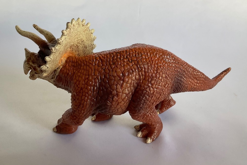 Triceratops Dinosaur Figure Realistic Hard Plastic