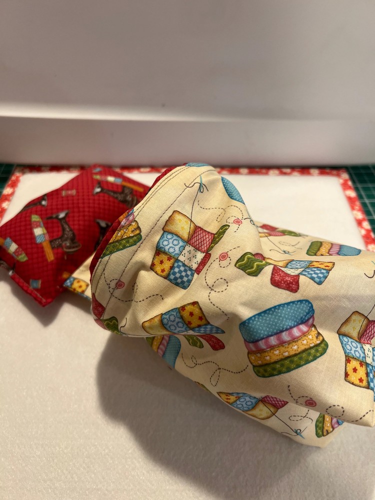 Pin Cushion w/ Thread Catcher Handmade w/ walnut shells