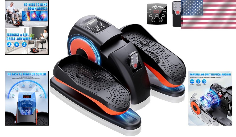 Silent Elliptical Exercise Machine - LCD Display