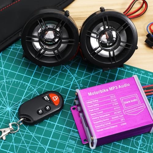 1set Wireless Motorcycle System Compact Stereo Audio for Motorcycles Easy