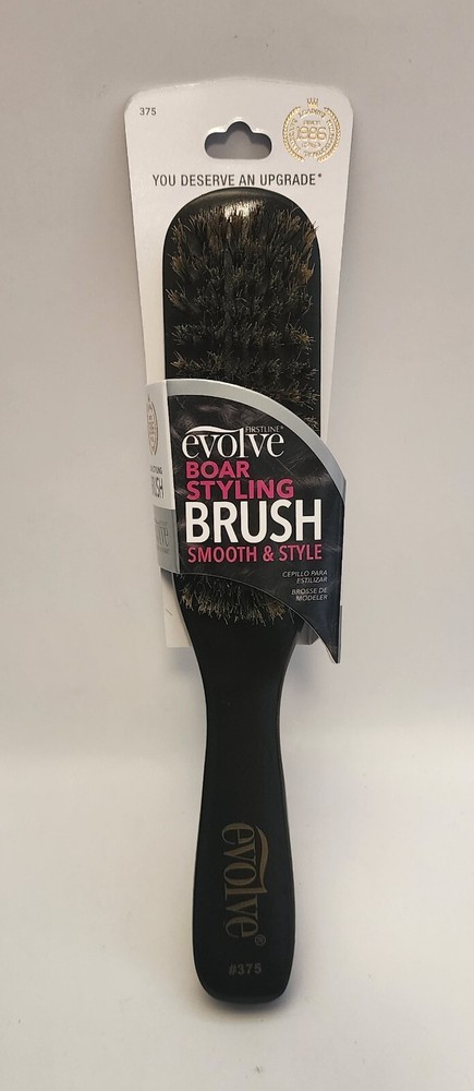 Firstline - Evolve - Boar Styling Brush - Smooth & Style - Dark Handle - NEW