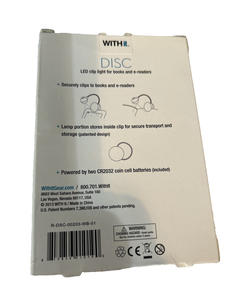 Withit Disc Led Book Light, Blue