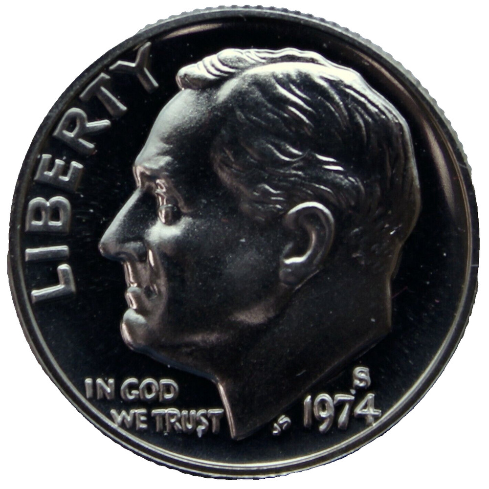 1974-S Proof Roosevelt Dime