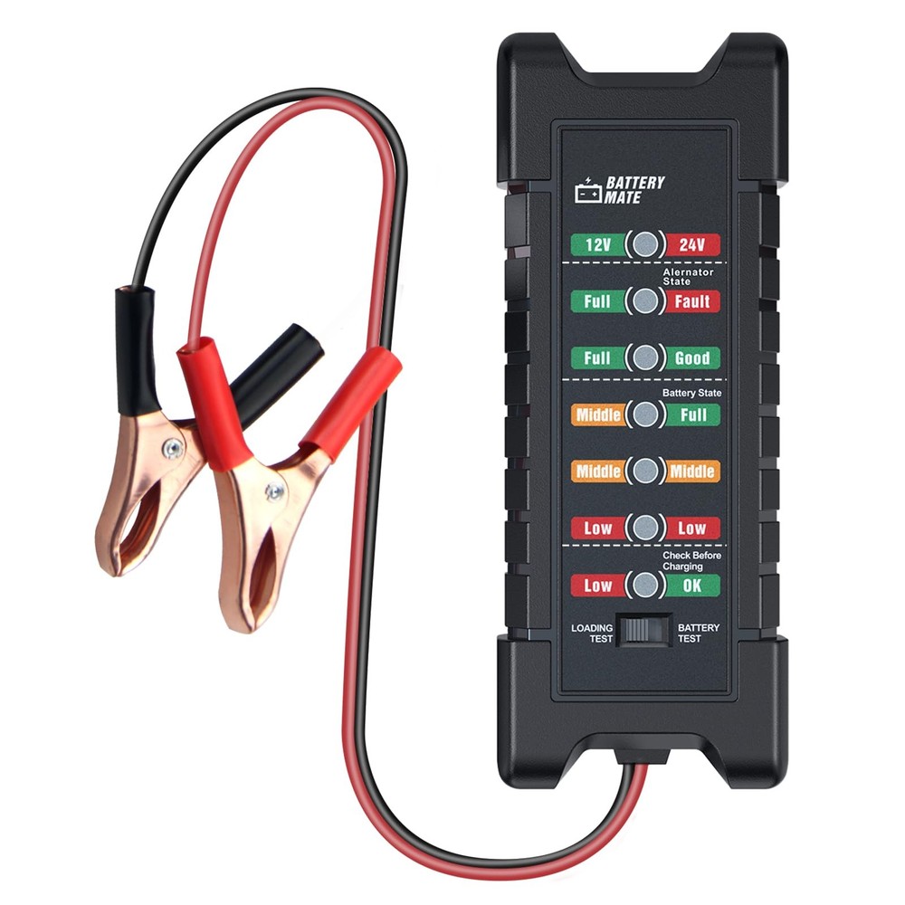12/24V Car Battery Load Tester Alternator analyzer Diagnostic tool LED Indicator