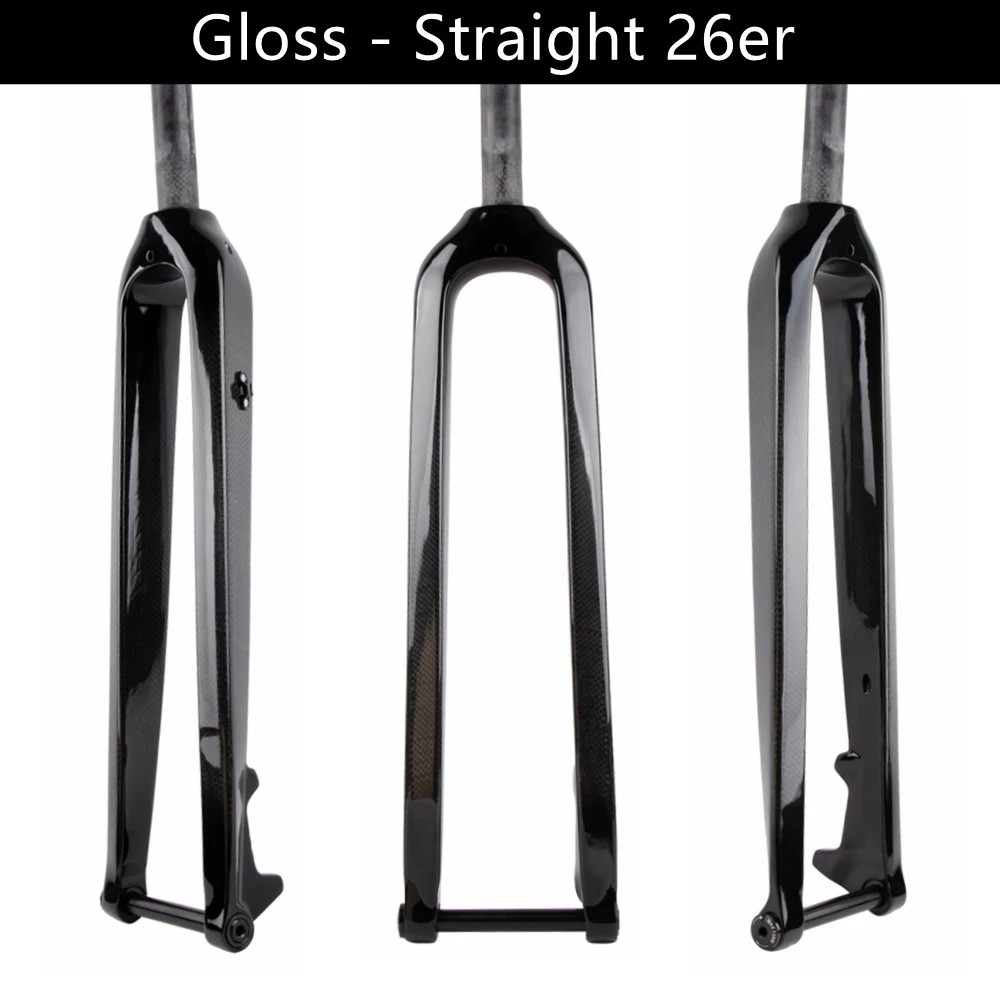 Mountain Bicycle Front Fork Carbon Rigid Fork Fit for Wheel 26/27.5/29er