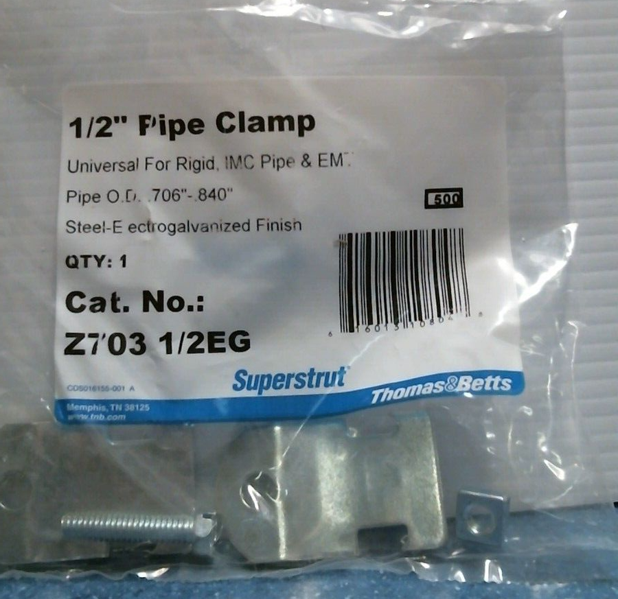 Thomas & Betts 1/2" Pipe Clamp (10804) FS