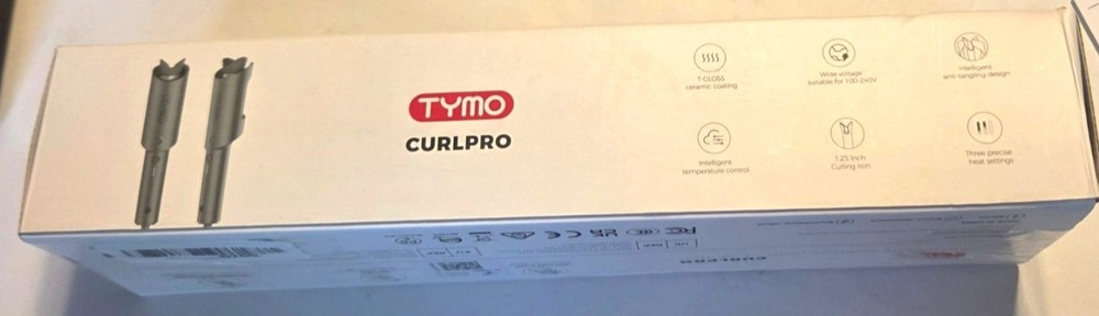 TYMO Automatic Rotating Curling Iron 1.25 "Ceramic Coating Metallic Gray