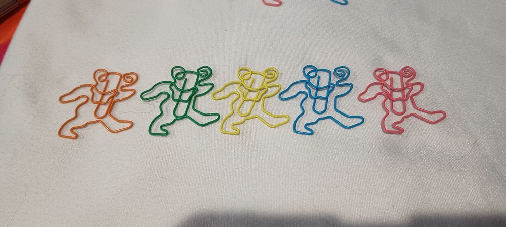 Grateful Dead Dancing Bear Paper Clips 15 Count