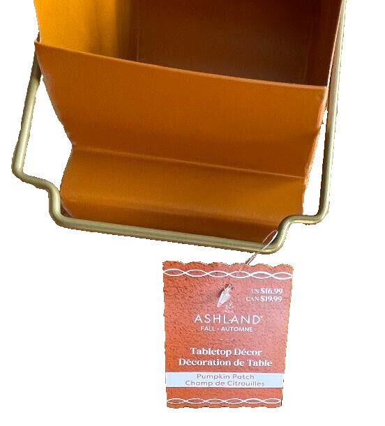 Ashland Light Orange Metal Fall Leafe Tabletop Decor