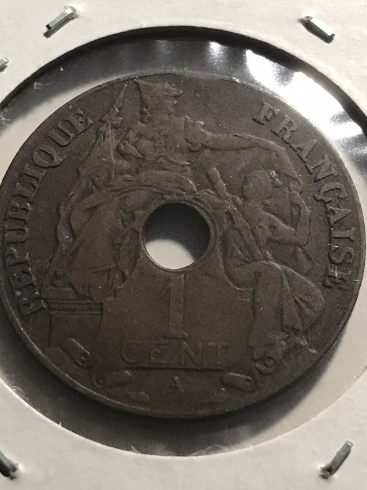 French Indochina 1 Cent 1921