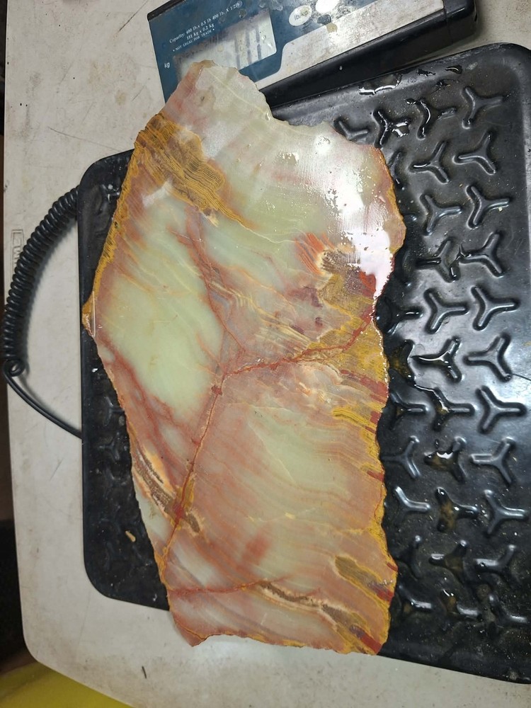 7 POUND Onyx Rough Slab W/FAST Priority Mail Shipping Lapidary Display