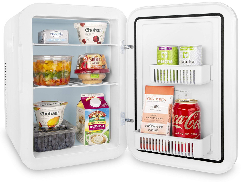 Cooluli 20 Liter Mini Fridge with Temperature Control Black