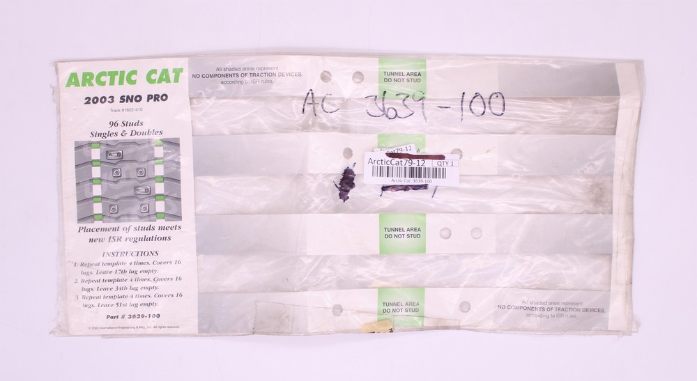 Arctic Cat Stud Template Part Number - 3639-100