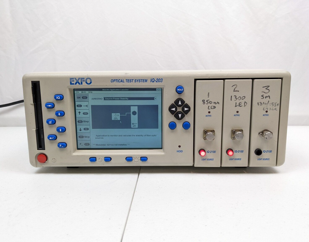 Exfo IQ-203 Optical Test System w/ x3 IQ-2100 Light Source Modules