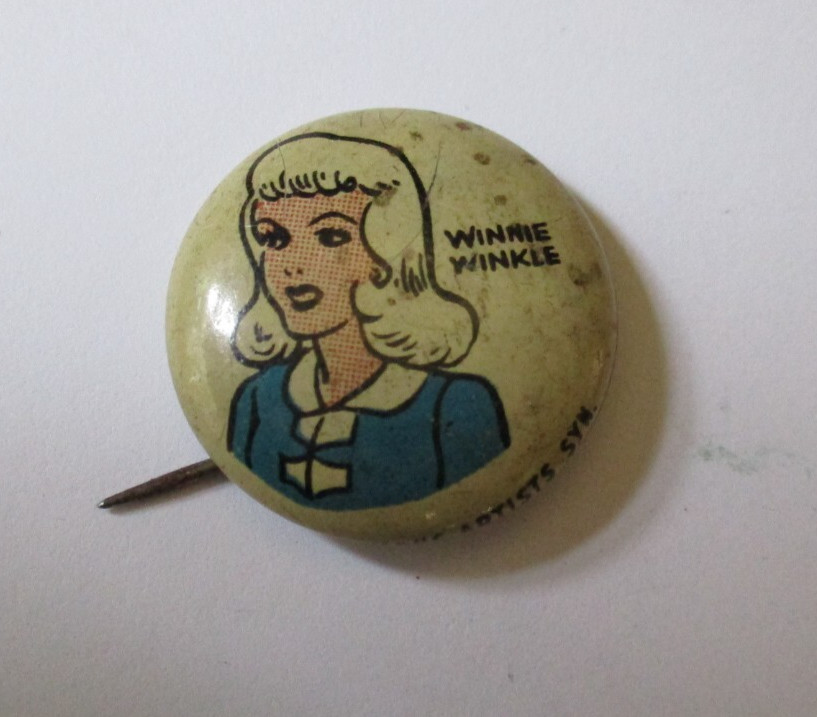 1940s Kellogg's PEP Comic Pinback Button - WINNIE WINKLE